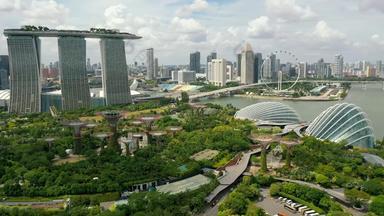 花园湾飞行天际线新加坡玛丽娜湾新加坡